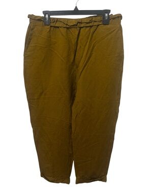 The Fold London  Linen Blend Cuffed Pants Size 10